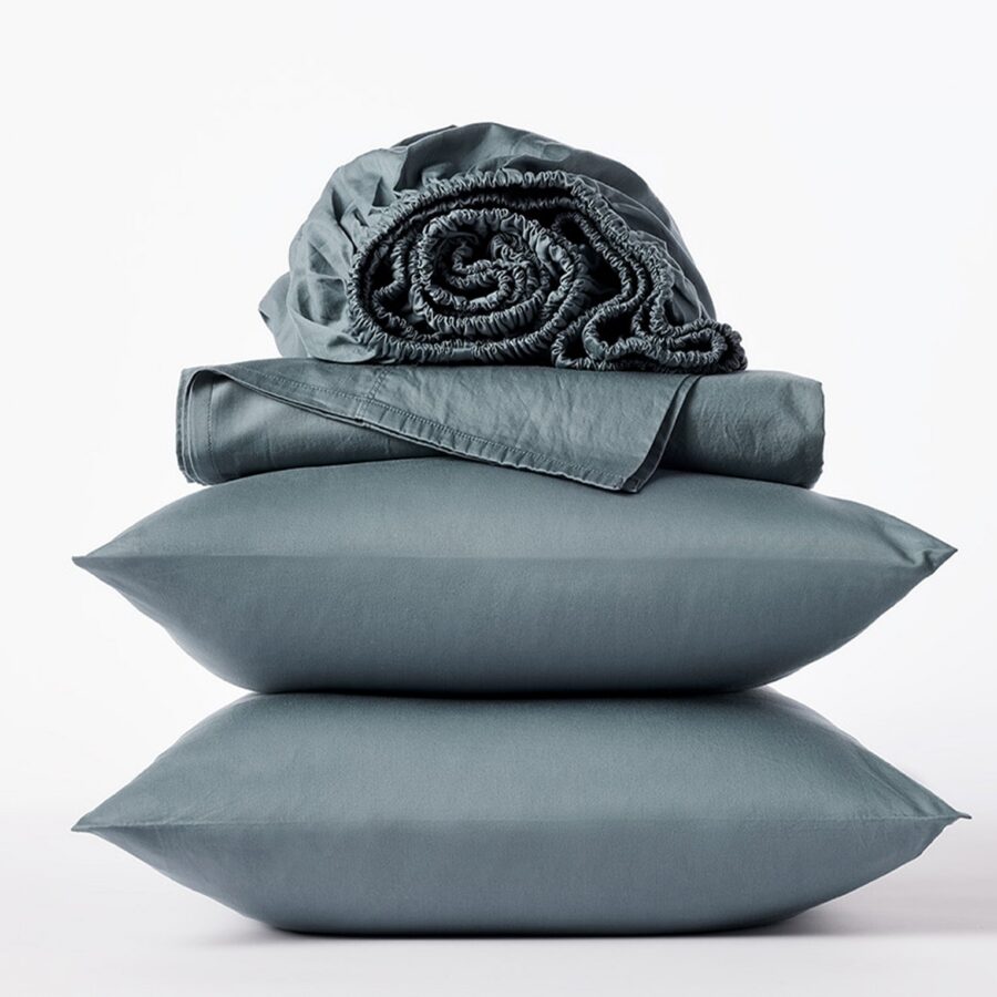 Blue Classic Sateen Bedding Sheet Set for Everyday Comfort