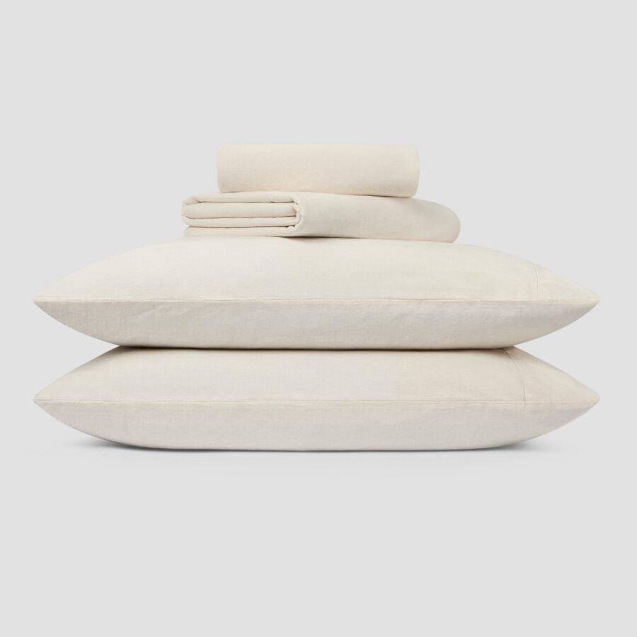 Pearl Linen Blend Bedding Set