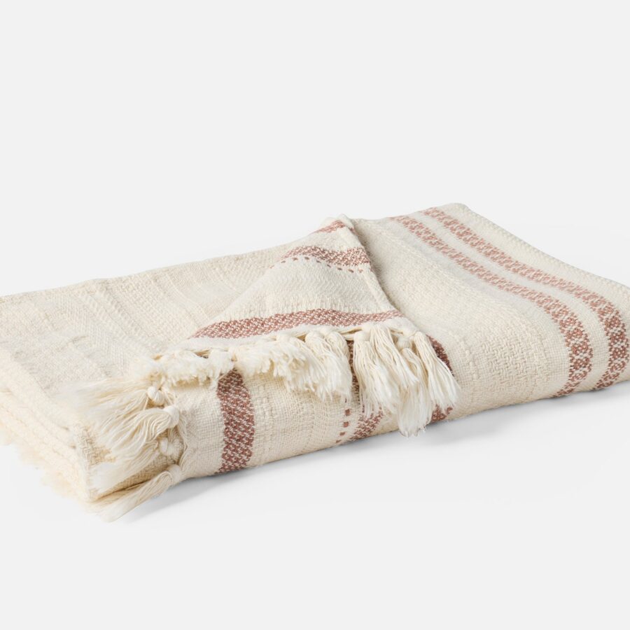 Natural Classic Textile Throw Blanket for Everyday Comfort