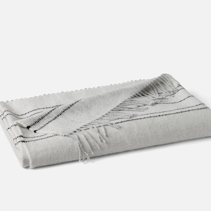 Ivory Reversible Textile Throw Blanket for Everyday Comfort