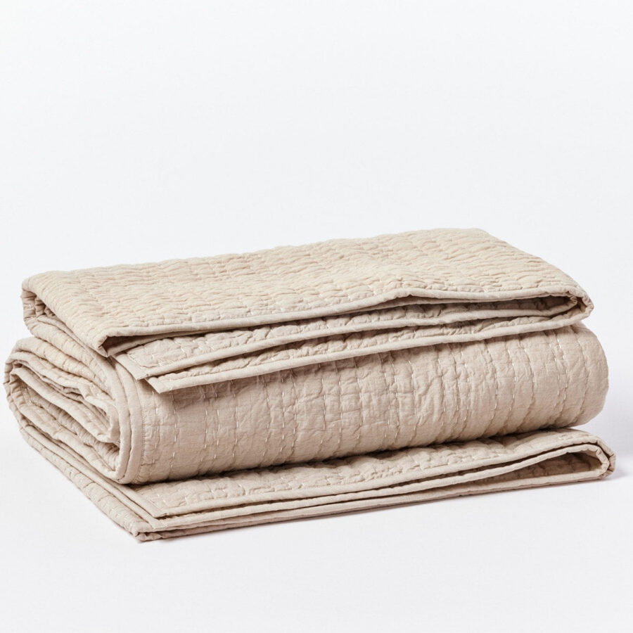 Hazel Handstitched Textile Quilt Set for Everyday Comfort